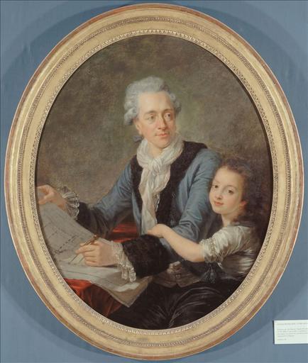 Portrait de Nicolas Ledoux (1736-1806), architecte, avec sa fille Adélaïde_0