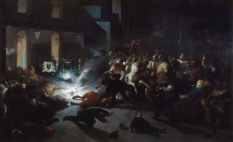 L'attentat de Felice Orsini contre Napoléon III devant la façade de l'Opéra, rue Le Peletier, le 14 janvier 1858 (actuel 9e arrondissement, Paris)_0