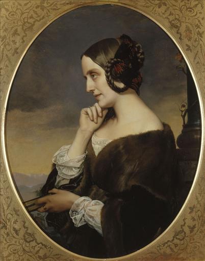 Portrait de Marie de Flavigny, comtesse d'Agoult (1805-1876), écrivain (sous le pseudonyme de Daniel Stern), compagne de Liszt_0