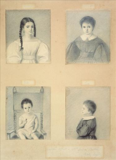 Les enfants : Léopoldine, Charles, François-Victor et Adèle, en 1833_0