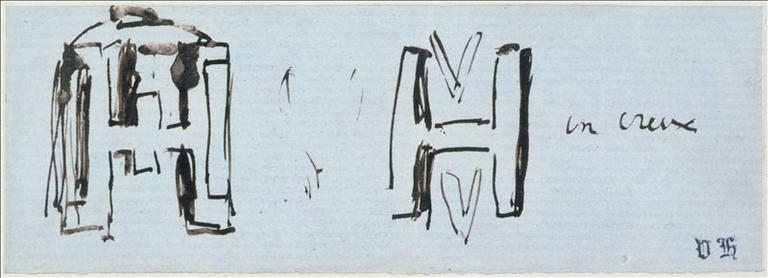 Carnet de dessins, pour la plupart, de projets pour la décoration de Hauteville House : Projet pour la cheminée de la salle à manger (folio.35)_0