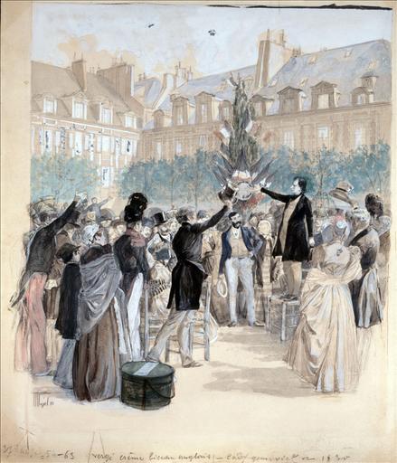 Victor Hugo plante l'arbre de la Liberté sur la place Royale en 1848_0