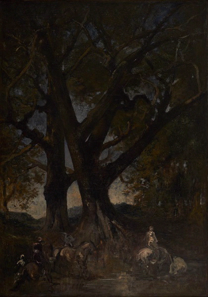Scène animée sous les grands arbres, Eugène Fromentin, 19e siècle