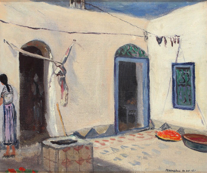 Cour intérieure en Tunisie, Lucien Mainssieux, 1921