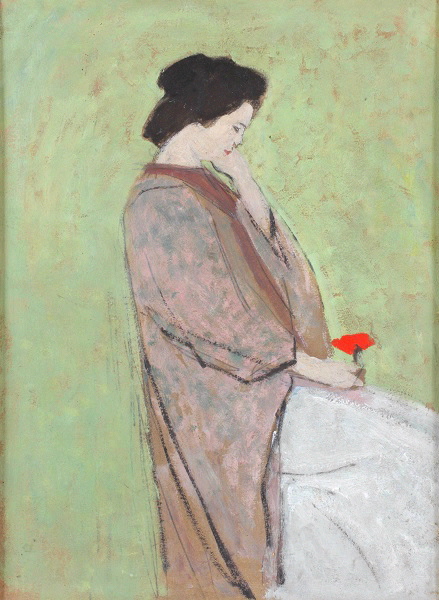 Japonaise au coquelicot, Lucien Mainssieux, 1907,1908