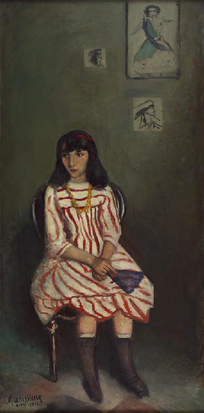 La Petite Romaine ; Fillette à l'éventail (autre titre), Lucien Mainssieux, 1911