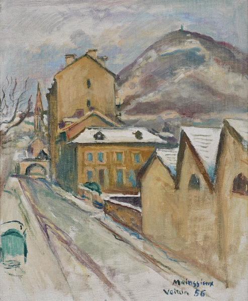 Voiron, vue depuis le musée, Lucien Mainssieux, 1956