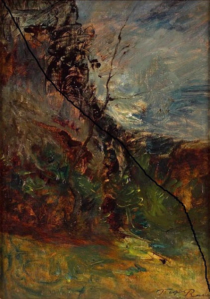 Paysage tourmenté, François-Auguste Ravier, 19e siècle