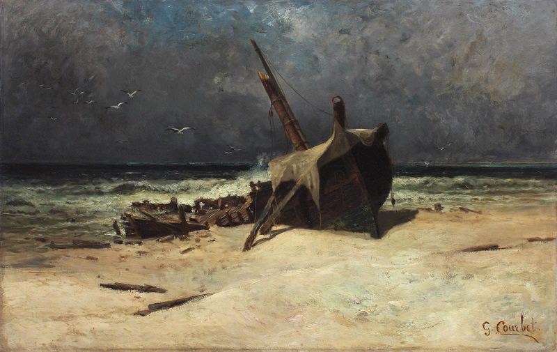L'épave — Gustave Courbet