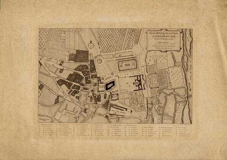 Plan général de la ville de Saint-Germain-en-Laye, Harmanus van Loon, 1874