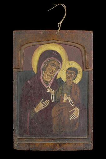 Vierge à l'Enfant Panneau central de triptyque_0