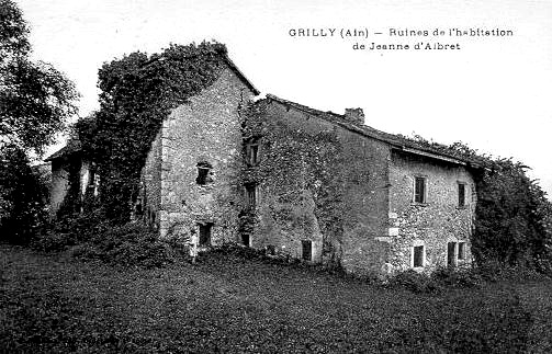 GRILLY (Ain) ; Ruines de l'habitation / de Jeanne d'Albret_0