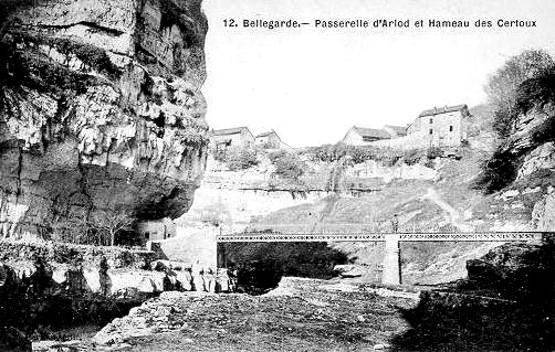 12. Bellegarde. - Passerelle d'Arlod et Hameau des Certoux_0