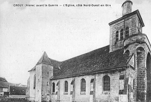 AVANT LA GUERRE-L'EGLISE, COTE NORD-OUEST EN 1914_0
