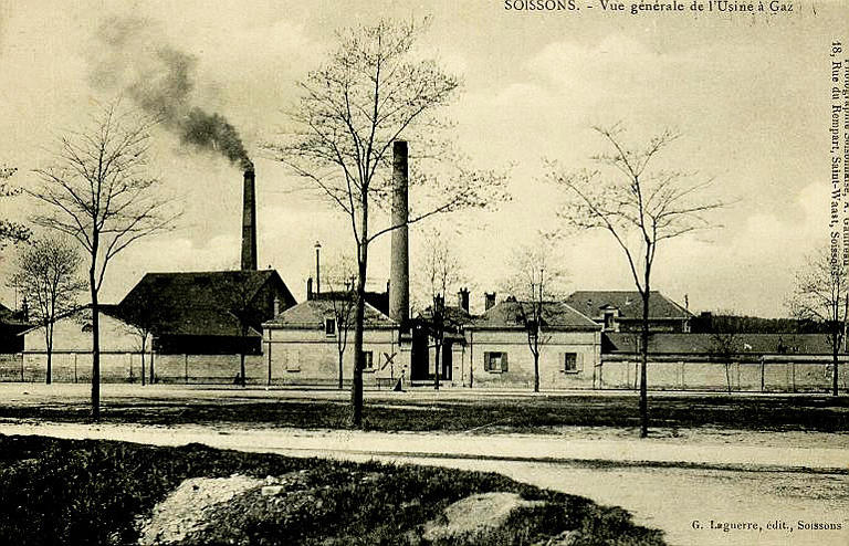 SOISSONS - VUE GENERALE DE L'USINE A GAZ_0