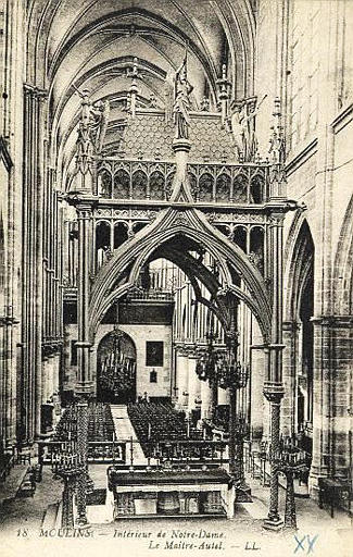 18 MOULINS - INTERIEUR DE NOTRE DAME - LE MAITRE-AUTEL_0