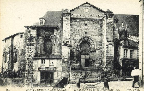 183 SAINT-POURÇAIN-SUR-SIOULE - L'EGLISE, FACADE LATERALE (XIIe S.)_0