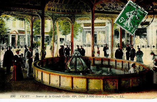 206 VICHY - SOURCE DE LA GRANDE GRILLE, 41°, DEBIT 3.000 LITRES A L'HEURE_0