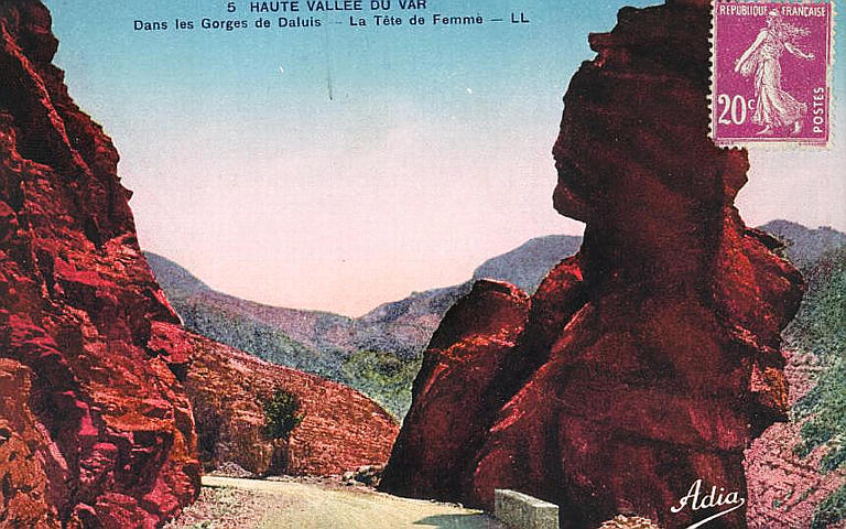 5 HAUTE VALLEE DU VAR - DANS LES GORGES DE DALUIS - LA TETE DE FEMME_0