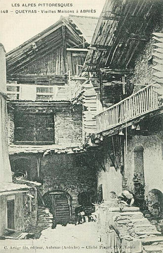 LES ALPES PITTORESQUES - 148 - QUEYRAS - VIEILLES MAISONS A ABRIES_0