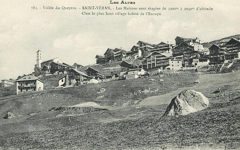 LES ALPES - 783 - VALLEE DU QUEYRAS - SAINT-VERAN - LES MAISONS SONT ETAGEES DE 1900M A 2050M D'ALTITUDE. C'EST LE PLUS HAUT VILLAGE HABITE DE L'EUROPE_0