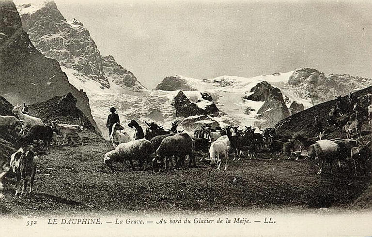 532 - LE DAUPHINE - LA GRAVE - AU BORD DU GLACIER DE LA MEIJE_0