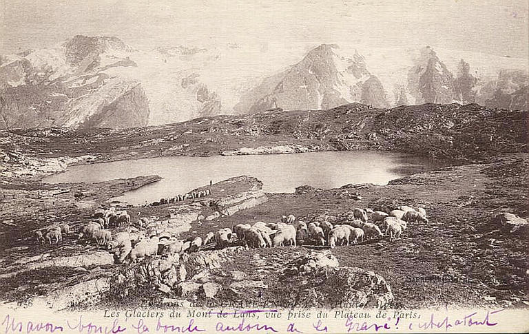 LES GLACIERS DU MONT DE LANS, VUE PRISE DU PLATEAU DE PARIS_0