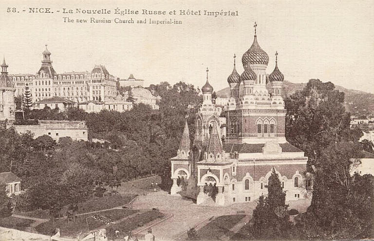 58 - NICE - LA NOUVELLE EGLISE RUSSE ET L'HOTEL IMPERIAL_0