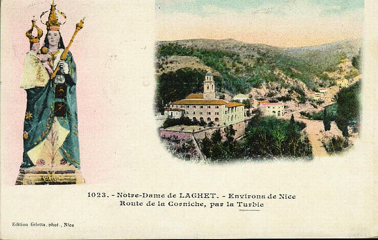 1023 - NOTRE-DAME DE LAGHET. ENVIRON DE NICE - ROUTE DE LA CORNICHE, PAR LA TURBIE_0