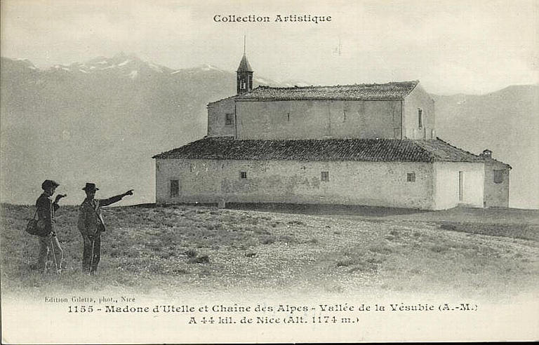 COLLECTION ARTISTIQUE / 1155. MADONE D'UTELLE ET CHAINE DES ALPES - VALLEE DE LA VESUBIE (A.-M.) A 44 KIL. DE NICE (ALT. 1174 M.)_0