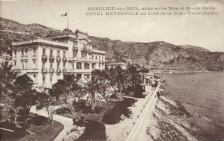 BEAULIEU-SUR-MER, SITUE ENTRE NICE ET MONTE-CARLO - HOTEL METROPOLE AU BORD DE LA MER- VASTE JARDIN_0