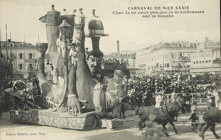 CARNAVAL DE NICE XXXIX / CHAR JE NE VEUX PAS QUE TU M'EMBRASSES SUR LA BOUCHE_0