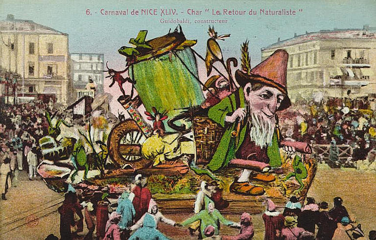 6. CARNAVAL DE NICE XLIV - CHAR 'LE RETOUR DU NATURALISTE' / GUIDOBALDI, CONSTRUCTEUR_0