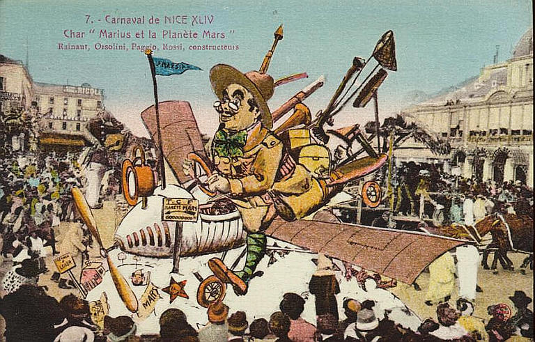 7. CARNAVAL DE NICE XLIV / CHAR 'MARIUS ET LA PLANETE MARS' / RAINAUT, ORSOLINI, PAGGIO, ROSSI, CONSTRUCTEURS_0