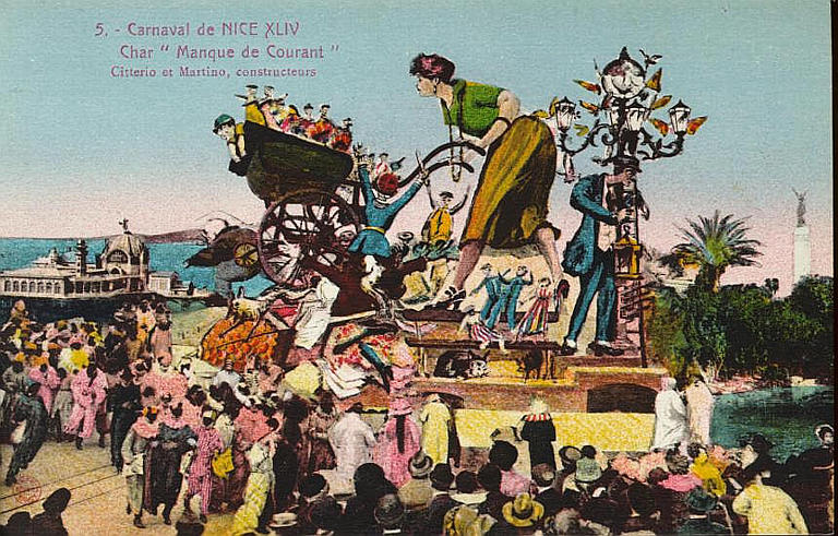 5. CARNAVAL DE NICE XLIV / CHAR 'MANQUE DE COURANT' / CITTERIO ET MARTINO, CONSTRUCTEURS_0