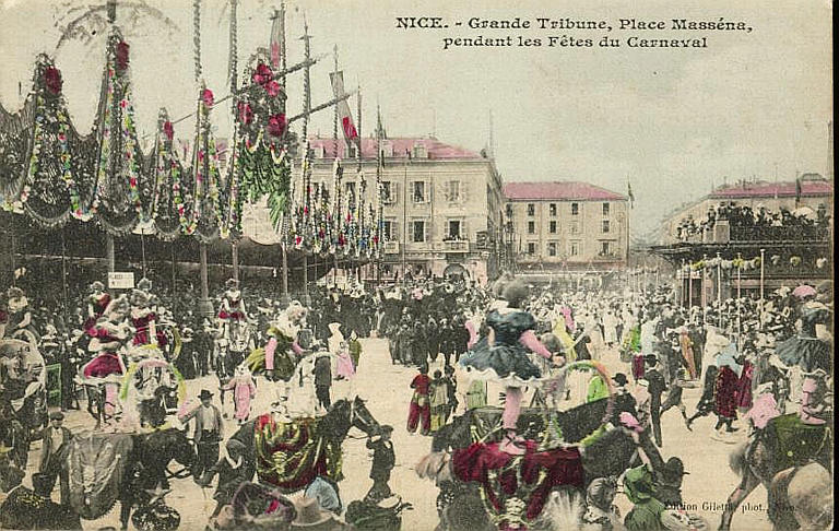 NICE - GRANDE TRIBUNE, PLACE MASSENA, / PENDANT LES FETES DU CARNAVAL_0