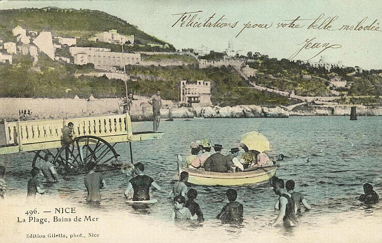 496.  NICE - LA PLAGE, BAINS DE MER_0