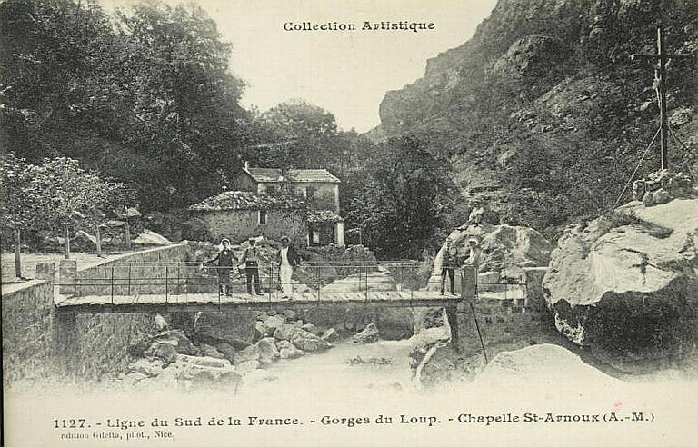 COLLECTION ARTISTIQUE / 1127. LIGNE DU SUD DE LA FRANCE - GORGES DU LOUP - CHAPELLE ST-ARNOUX (A.M.)_0