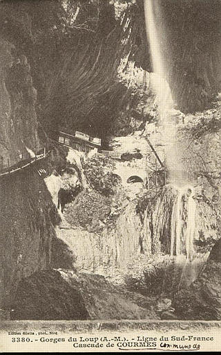 3380. GORGES DU LOUP (A.-M.) / LIGNE DU SUD-FRANCE / CASCADE DE COURMES_0