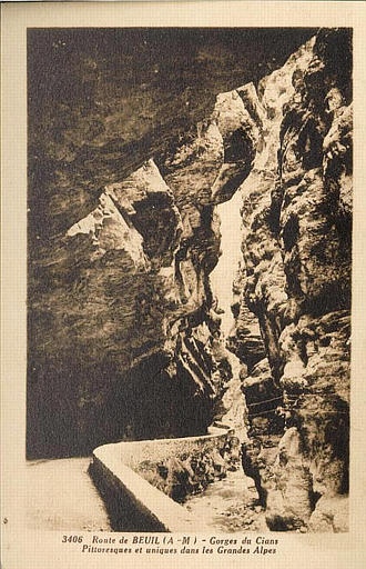 3406. ROUTE DE BEUIL (A.-M.) - GORGES DU CIANS / PITTORESQUE ET UNIQUES DANS LES GRANDES ALPES_0