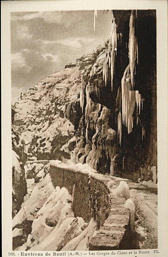 ENVIRONS DE BEUIL (A.-M.) - LES GORGES DU CIANS ET LA ROUTE_0
