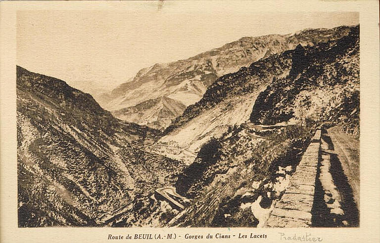 ROUTE DE BEUIL (A.-M.) - GORGES DU CIANS - LES LACETS_0