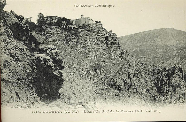 COLLECTION ARTISTIQUE / 1118. GOURDON (A.-M.) - LIGNE DU SUD DE LA FRANCE (ALTITUDE 758 M.)_0