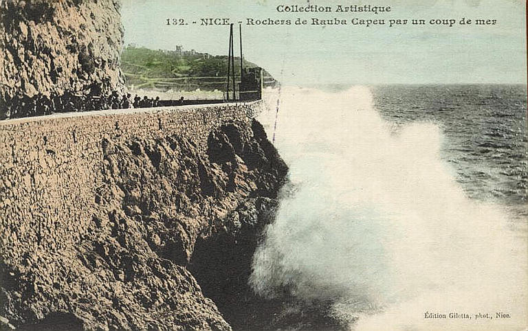 COLLECTION ARTISTIQUE / 132. NICE - ROCHERS DE RAUBA CAPEU PAR UN COUP DE MER_0