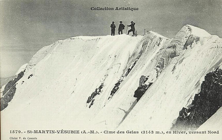 COLLECTION ARTISTIQUE / 579. ST-MARTIN-VESUBIE (A.-M.) - CIMES DES GELAS (3143 M.), EN HIVER, VERSANT NORD_0