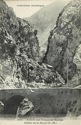 COLLECTION ARTISTIQUE / 1211. ENTREE DES GORGES DE SAORGE / VALLEE DE LA ROYA (A.-M.)_0