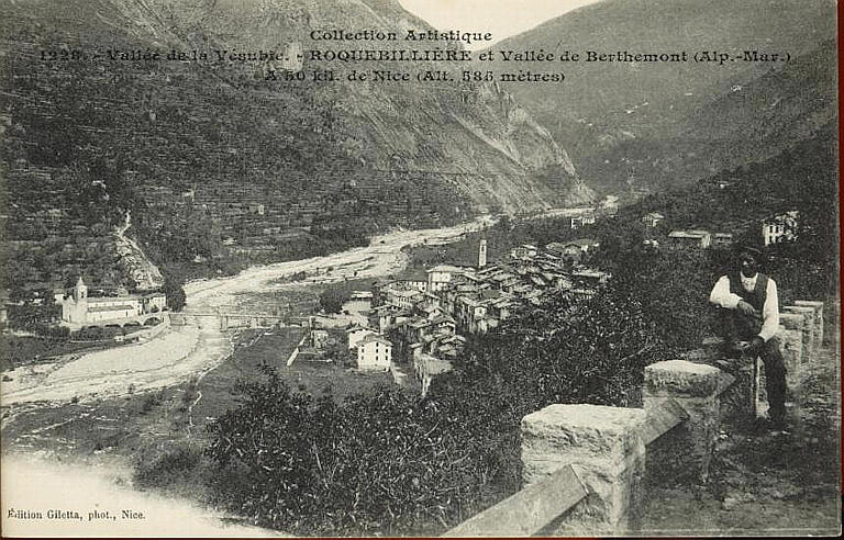 COLLECTION ARTISTIQUE / VALLEE DE LA VESUBIE - ROQUEBILLIERE ET VALLEE DE BERTHEMONT (ALP.-MAR.) - ALTITUDE 583 M._0