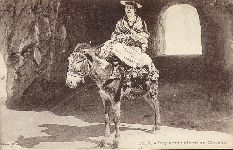 PAYSANNE ALLANT AU MARCHE_0