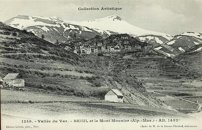 COLLECTION ARTISTIQUE / 1249 VALLEE DU VAR - BEUIL ET LE MONT MOUNIER (ALP.-MAR.) - ALT. 1452M_0