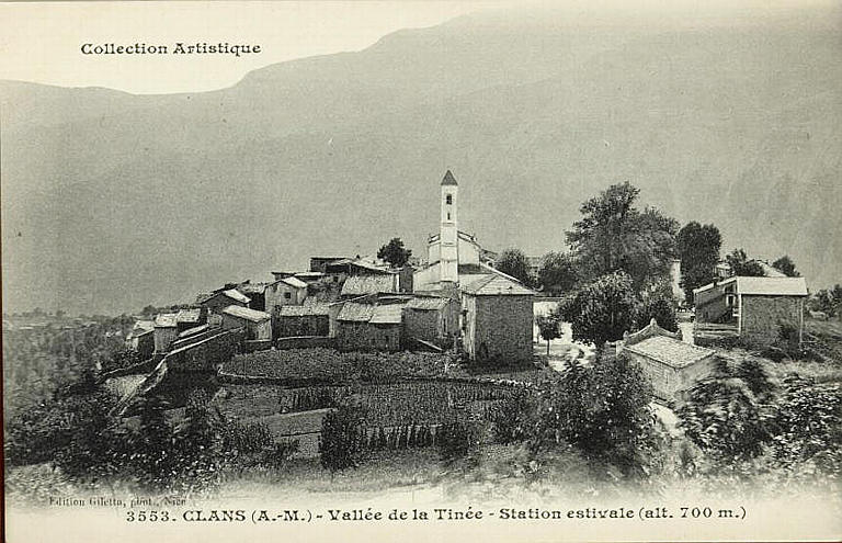 COLLECTION ARTISTIQUE / 3553 CLANS (A.-M.) - VALLEE DE LA TINEE - STATION ESTIVALE (ALT. 700 m.)_0